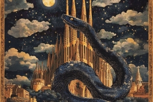 开云体育下载-蛇出没！国米发布客战巴萨海报：月圆之夜，灵蛇现身圣家教堂